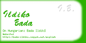 ildiko bada business card